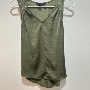 Rock & Republic Olive Tank Top with Studded Detail Size s